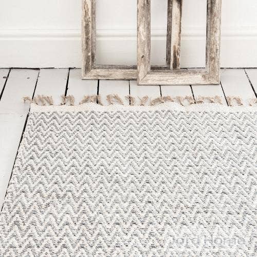 Isa Cotton Chevron Rug: Medium 90cm x 150cm