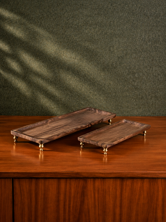 The Wooden & Brass Trays
